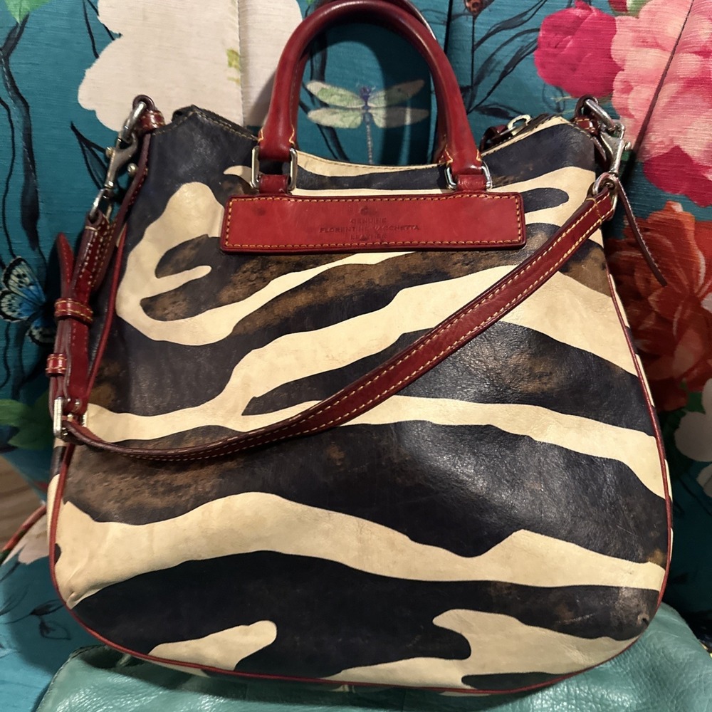 Dooney & Bourke Florentine juliette leather zebra print purse bag - Picture 6 of 15